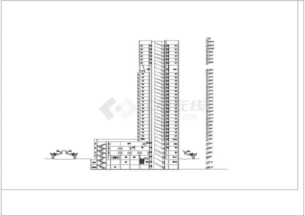 某大连名仕公寓型酒店方案设计CAD图纸-图一