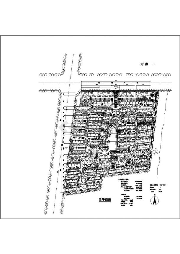 小区建筑规划图纸CAD图纸-图一