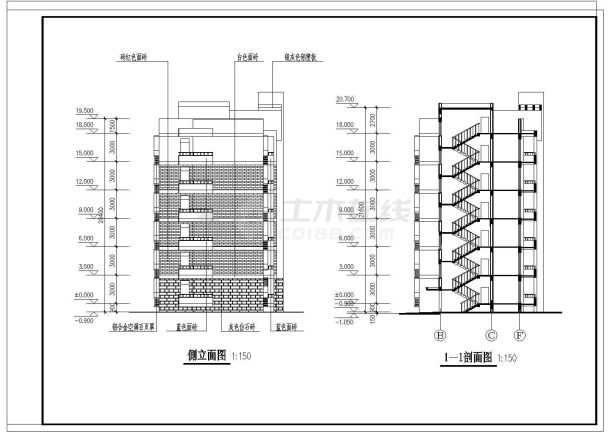 研究生公寓建筑设计方案，共六张图纸-图一