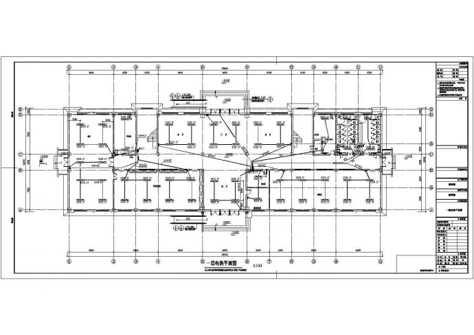 威海某5642㎡五层学校教学楼电气施工CAD图纸_图1