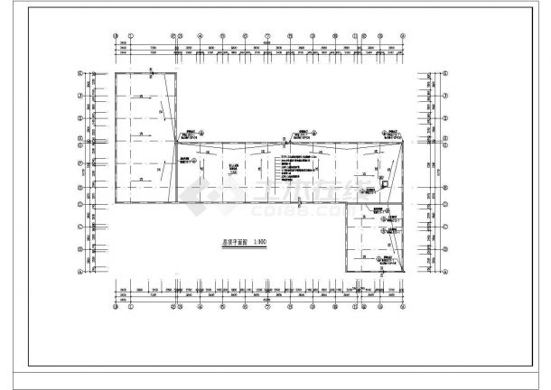 某1130平方米两层砖混结构小学教学楼建筑设计方案CAD图纸-图一