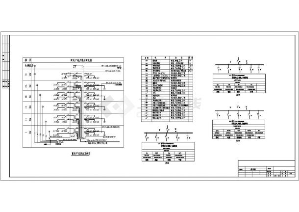 某8279㎡六层框架结构中学教学楼电气施工图，共9张图纸-图二