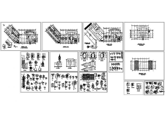 某地小区多层会所建筑设计施工图_图1