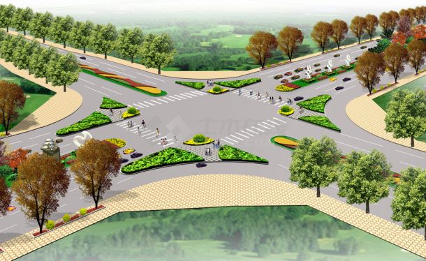 道路绿化设计方案JPG效果-图二