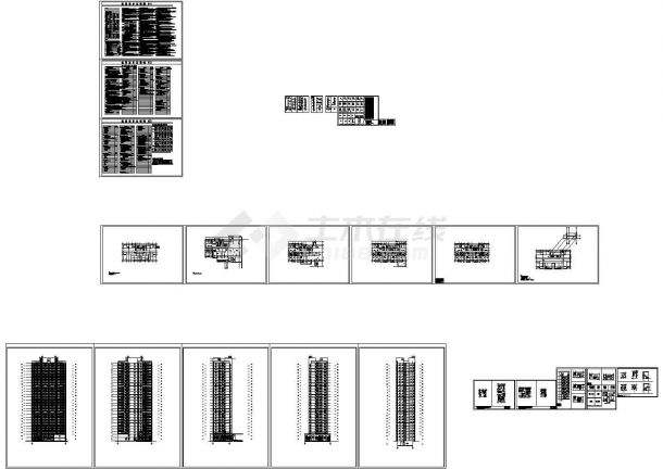 [郑州]某二十七层住宅楼建筑cad施工图-图一