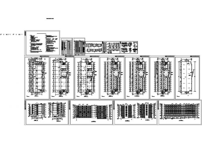 某七层框架结构学生公寓楼设计cad全套建筑施工图（含设计说明）_图1