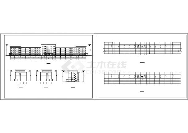 某小学二层砖混结构教学楼设计cad全套建筑方案图（甲级院设计）-图一