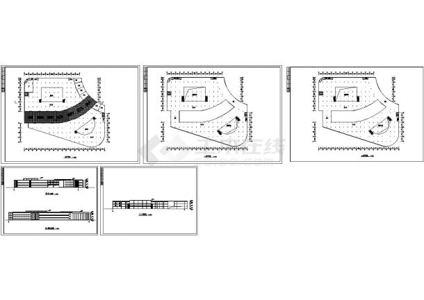 某地商场全套建筑施工设计cad图纸（含剖面图，立面图）-图一