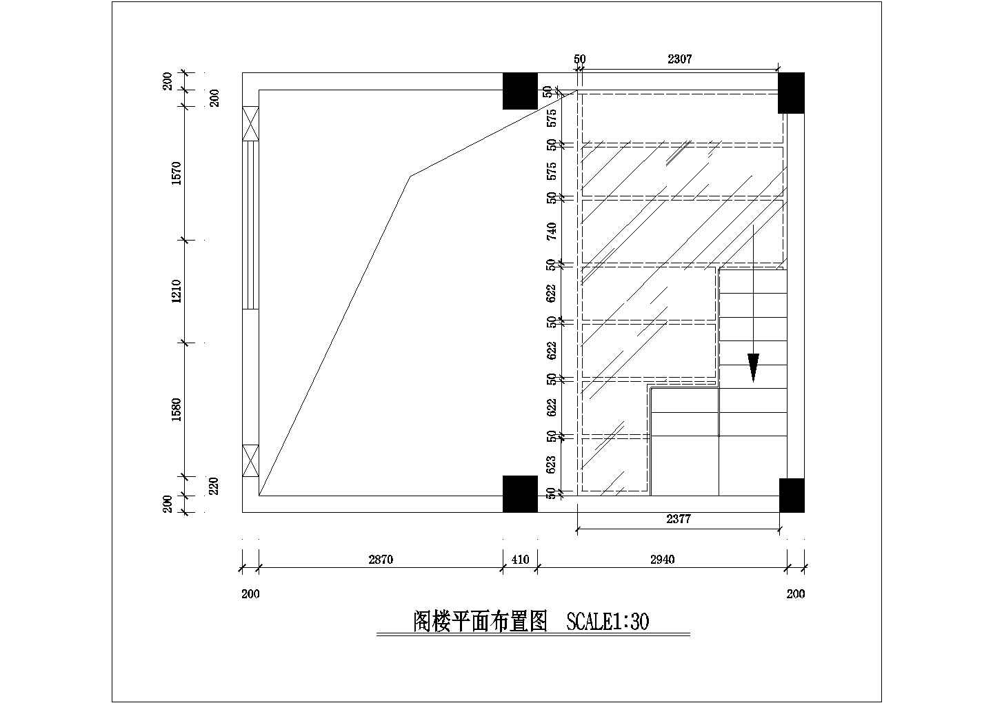 某商业街490平米2层高档美容院内部装修施工设计CAD图纸