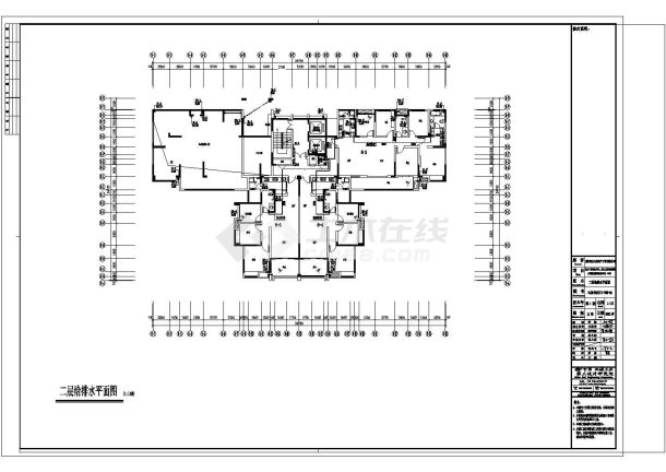 某地高层住宅楼给排水系统施工图纸-图二