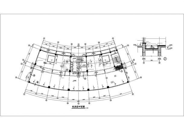 1.7万平米12层框架结构商业办公楼建筑设计CAD图纸-图一