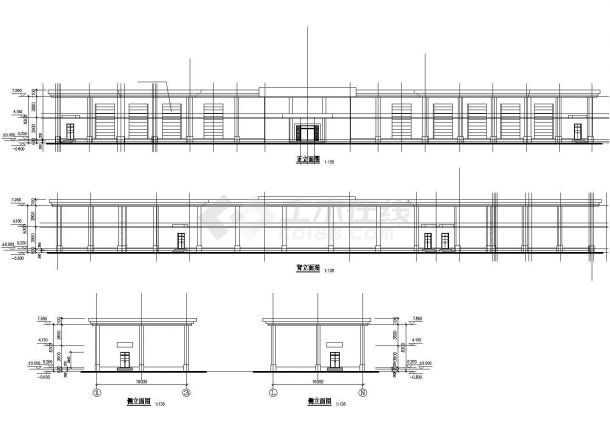 4100平米2层框架连锁旅馆建筑设计CAD图纸（不含天面层）-图二
