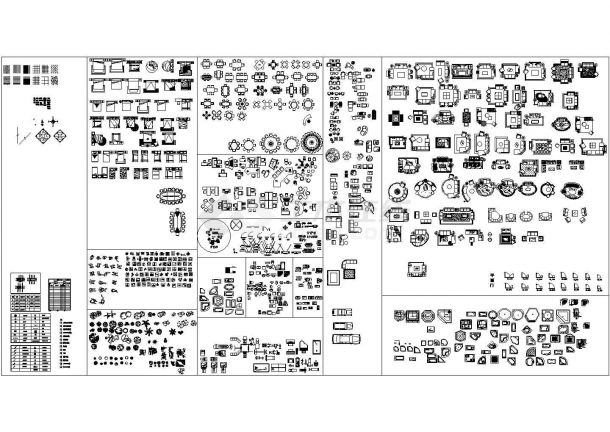 室内装修厨卫用具素材CAD图块-图一