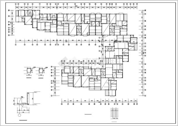 某地区长69米 宽48.6米 8层砖混J形住宅楼结构施工图（设计说明）-图一