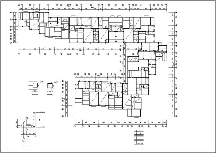 某地区长69米 宽48.6米 8层砖混J形住宅楼结构施工图（设计说明）_图1