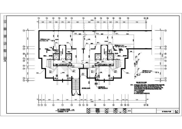 济南市某小区8700平米16层民居住宅楼全套给排水设计CAD图纸-图二