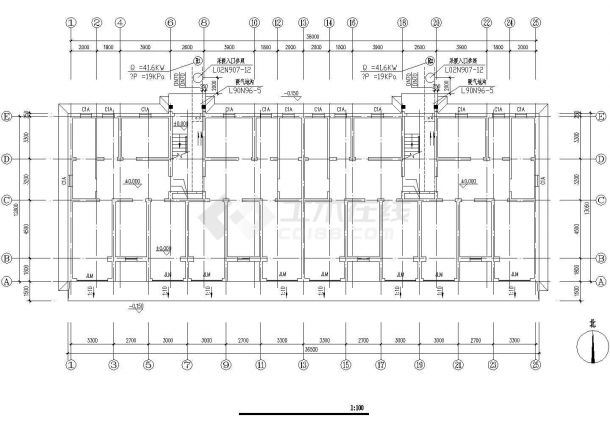 克拉玛依市某小区6层住宅楼全套给排水设计CAD图纸-图一