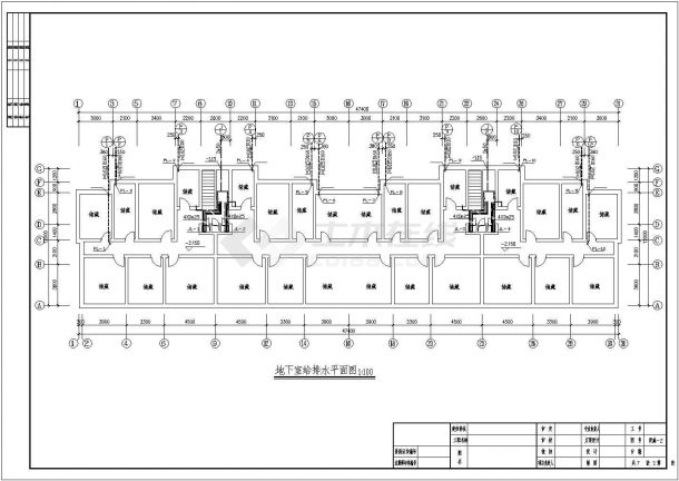辽阳市某小区7层混合结构住宅楼给排水设计CAD图纸（含地下室和阁楼）-图一