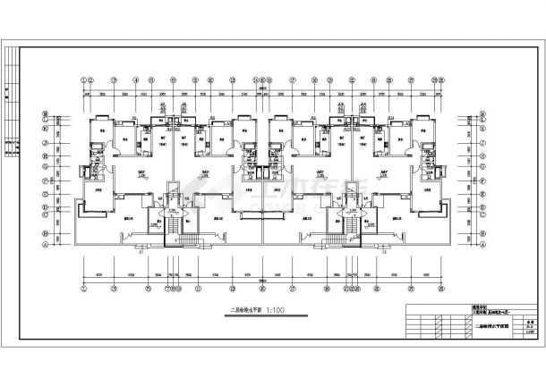 济宁市某现代化小区5层混合结构住宅楼给排水设计CAD图纸-图二