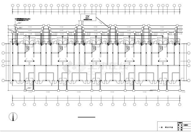 厦门市某小区5层混合结构住宅楼全套给排水设计CAD图纸-图二