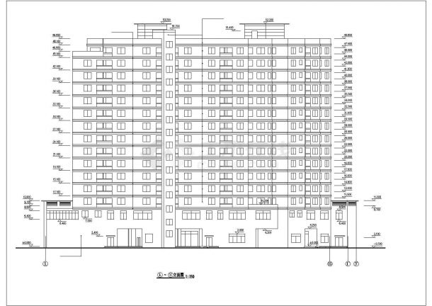 宁波市某街道1.9万平米15层高档大酒店全套建筑设计CAD图纸-图一