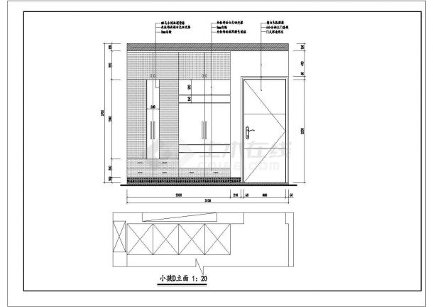 某地区两层别墅室内装修cad全套平面施工图（含设计说明）-图二
