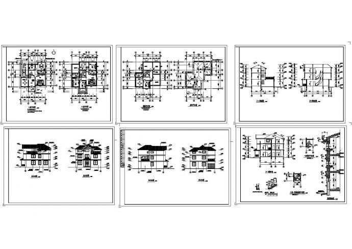 某二层带阁楼层砖混结构私人住宅设计cad全套建筑施工图（标注详细）_图1