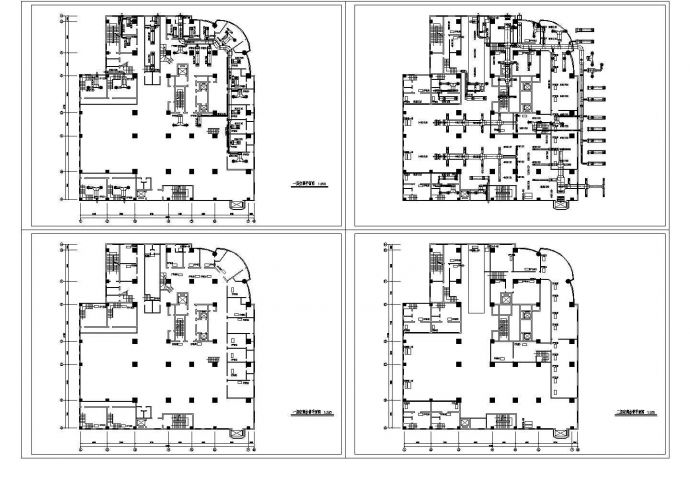 双层酒廊中央空调设计施工图，4张图纸。_图1