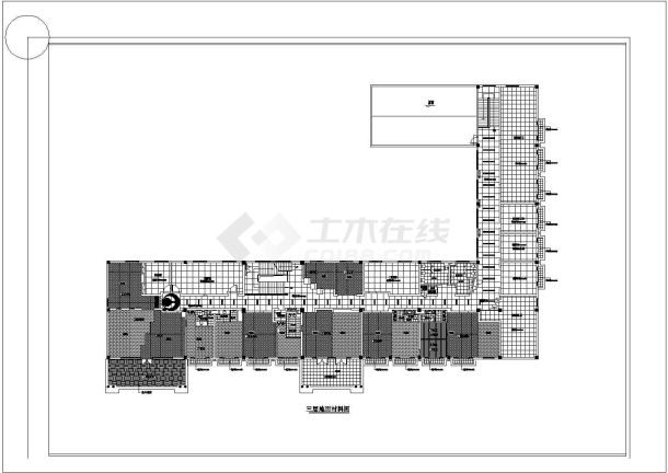 某地区办公楼整层室内装饰地面材料cad设计施工图-图一