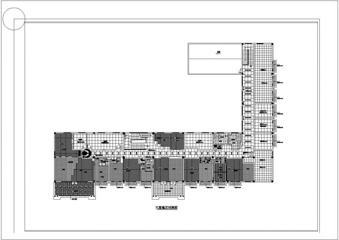 某地区办公楼整层室内装饰地面材料cad设计施工图_图1