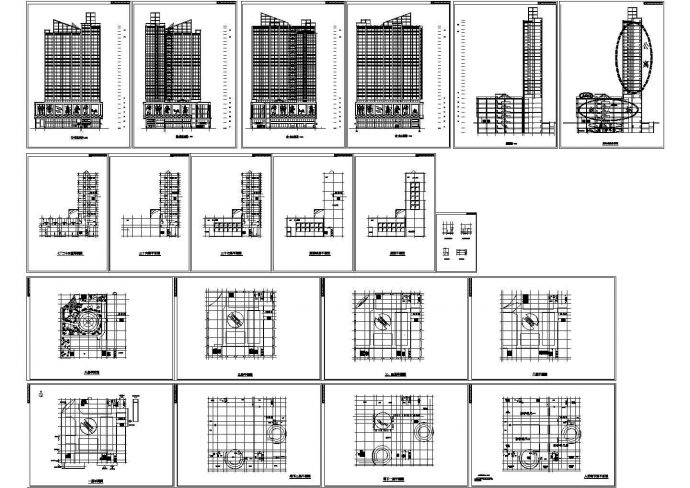 浙江某高层综合商业全套建筑施工设计cad图纸（含人防方案设计说明）_图1