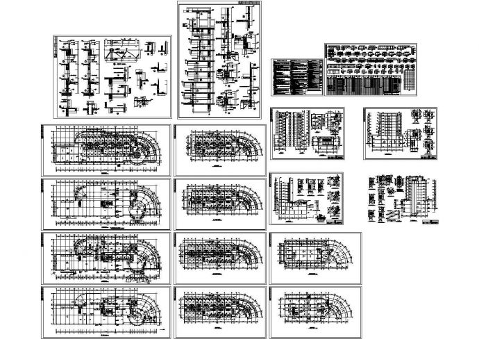 翡翠山湖酒店全套建筑施工设计cad图（含地下室平面图）_图1