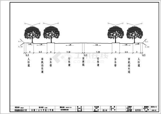 路线全长1711.76米红线宽度为30米按城市次干道标准设计毕业设计-图二