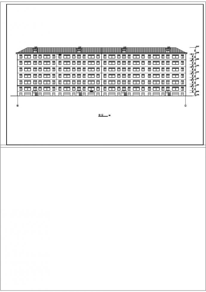 锦州某工厂家属院6层框架结构住宅楼建筑设计CAD图纸（含架空层）_图1