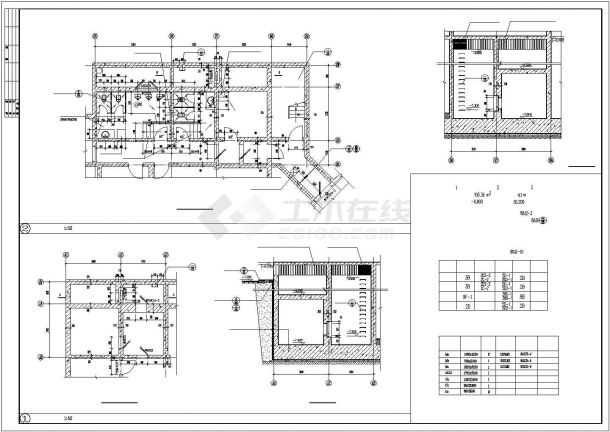 深圳某小区100平米单层框架结构暖通机房建筑设计CAD图纸（含地下2层）-图二