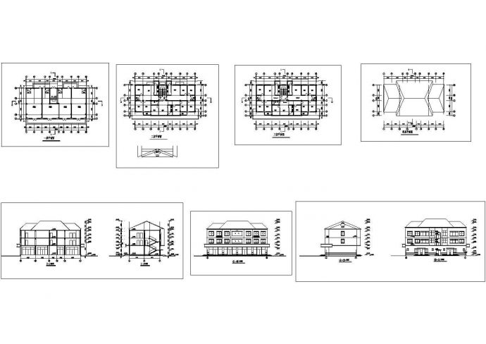 某框架结构三层乡村别墅设计cad全套建筑施工图（甲级院设计）_图1
