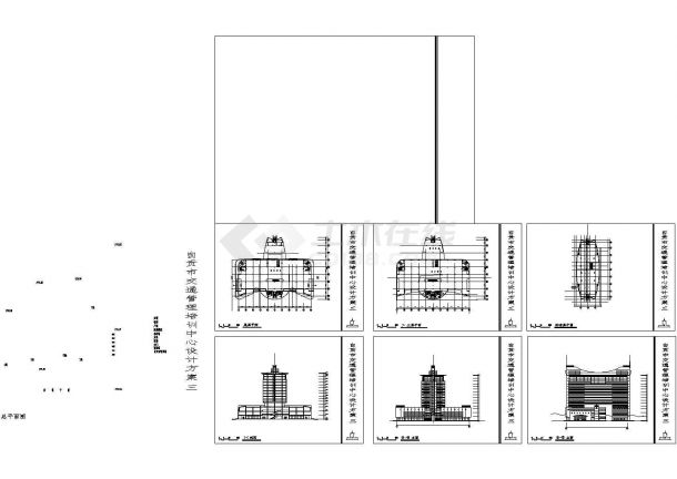 某市培训中心设计方案建筑设计平立面施工图-图一
