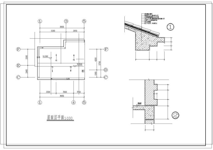 南蔡乡农村二层自建房建筑设计cad图纸，共8张_图1