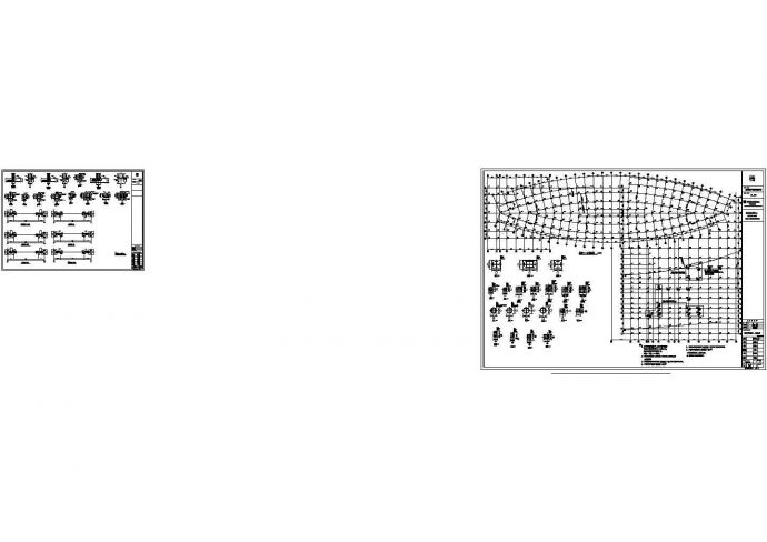 单层钢结构桁架地下室结构施工图CAD_图1