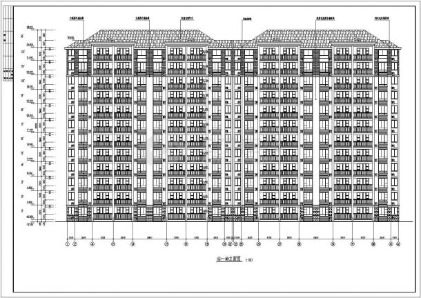 8900平米12层框架结构住宅楼全套建筑设计CAD图纸-图二