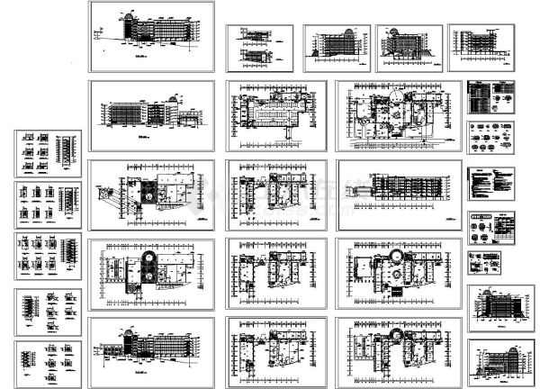 清华中学科技楼建筑施工图纸-图一