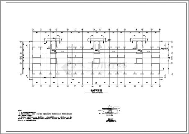 长沙市某小区12层框架结构住宅楼全套结构设计CAD图纸-图一