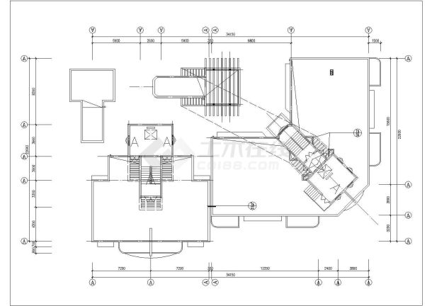 重庆市某小区12层框架结构商住楼建筑设计CAD图纸（2套方案/底层商铺）-图二