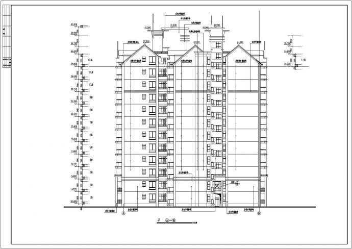 衢州市某小区7500平米12层框架结构住宅楼建筑设计CAD图纸_图1
