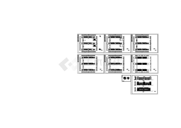 某五层高中教学楼（16785㎡）cad建筑设计图【平立剖】-图二