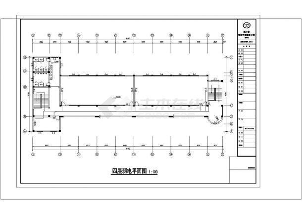[浙江]中学教学楼改造项目电气施工图cad-图一