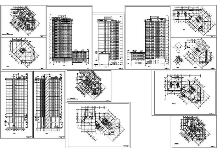 某地含底商高层住宅建筑设计图_图1