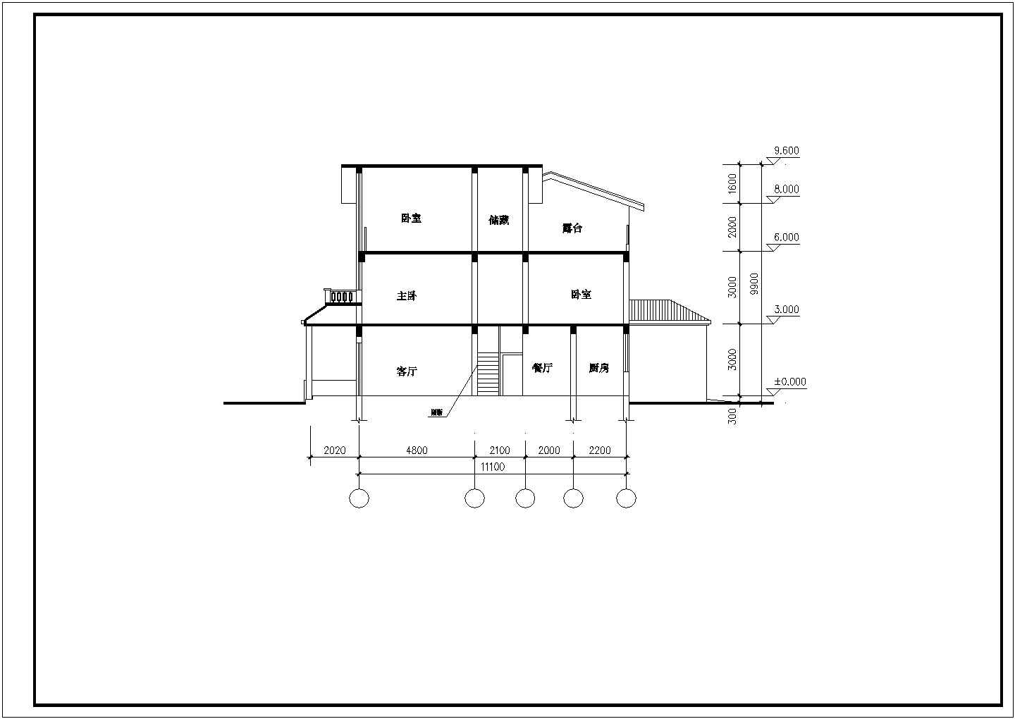 280平米3层框架结构独栋别墅全套建筑设计CAD图纸