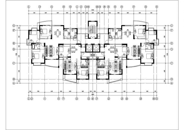 20多层高层住宅楼建筑整套设计cad施工图纸-图二