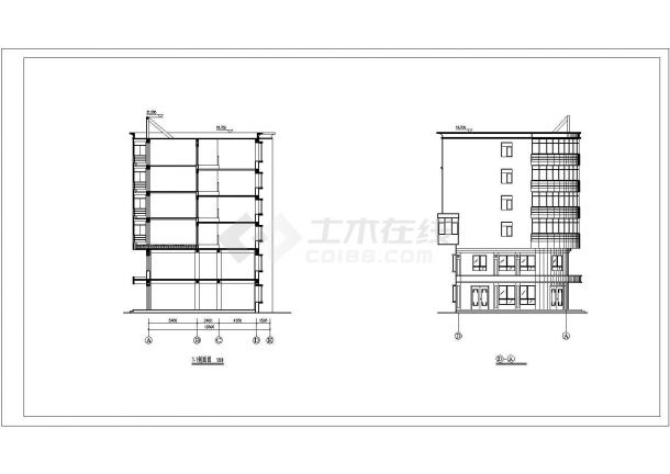 乌鲁木齐市某小区6层混合结构住宅楼全套建筑设计CAD图纸-图一